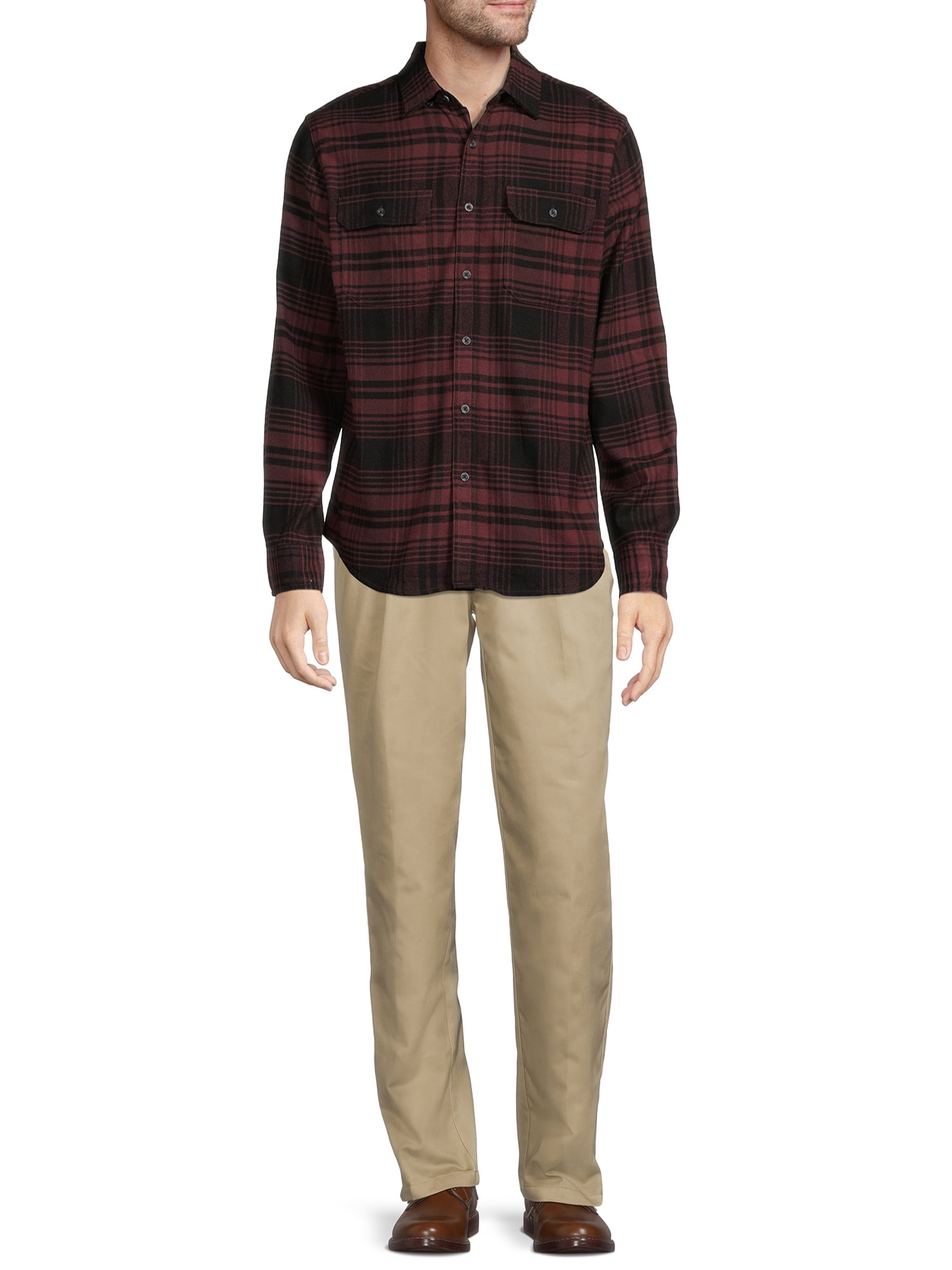 George Men’s Flannel Shirt with Long Sleeves