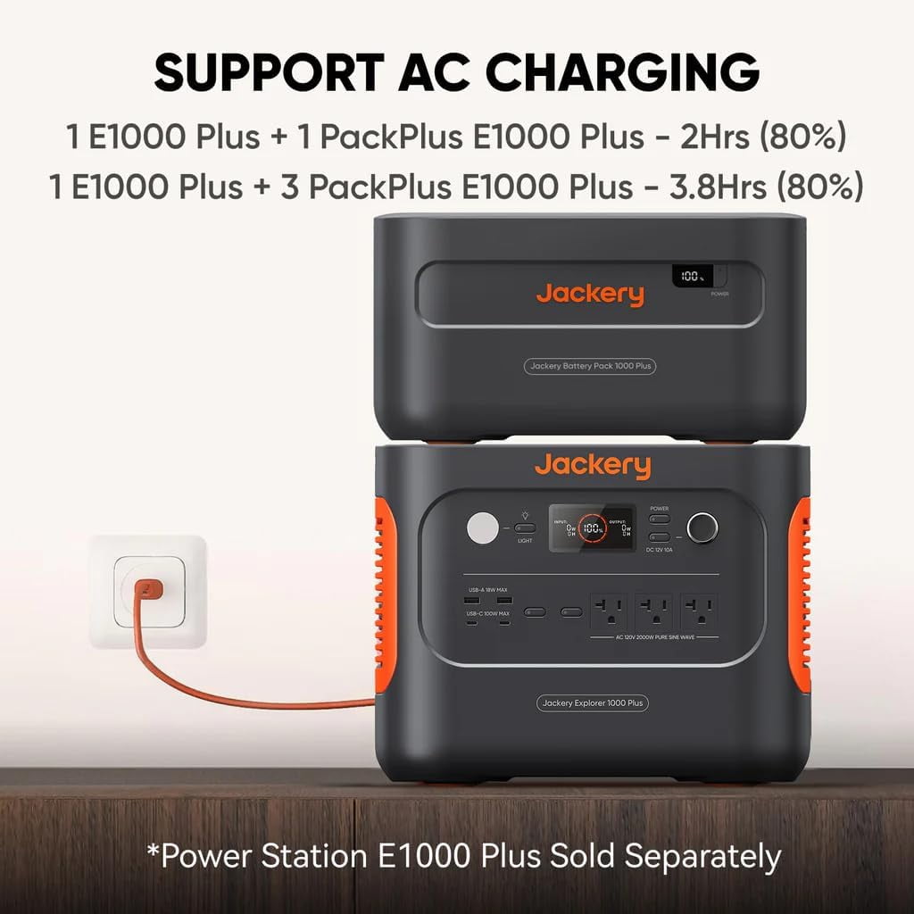 Jackery 1000 Plus Solar Generator, 1264Wh Portable Power Station