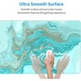 thumbnail image 4 of XL Marble Gaming Mouse Pad Abstract Green and Gold Full Desk Mat with Stitched Edges, Long NonSlip Base, Stylish Keyboard Pad for PC Laptop, Great Office Decor Gift for Women (31.5 x 11.8 in), 4 of 6