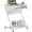 White, variant on MIN EN WIN 24" Mobile Small Computer Desk with Wheels & Keyboard Tray, Z-Shaped Modern Rolling Study Desk for Teens Students Bedroom College Dorm, White