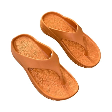 

aoksee Orthotic Sandals For Women Sandals for Plantar Fasciitis Soft Flip-flops for Women with Arch Support For Casual beach comfortable Walking Summer Saving Clearance Orange