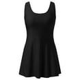 thumbnail image 4 of Daznico Women Plus Size Swimsuits Two Piece Bathing Blouson Tankini Tops with Swim Shorts Athletic Swimwear,S, 4 of 7