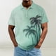 thumbnail image 1 of Blusa y camisa de manga corta con cuello vuelto para hombre, informal, de moda, de color liso, con botones, solapa y hebilla de gancho, camiseta de manga corta de poliéster para hombre., 1 of 5