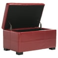 thumbnail image 6 of SAFAVIEH Maiden Small Rustic Flip Top Tufted Storage Bench, Red, 6 of 11