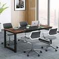 thumbnail image 5 of 70.8"  Large Computer Desk Conference Table with Thicken Frame White/Black, 5 of 5