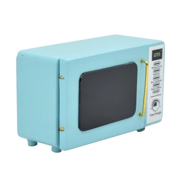 Perfectly Detailed 1:12 Miniature Microwave Model for Dollhouses Kitchen Toy for Children Over 3 Pretend Play Ornament