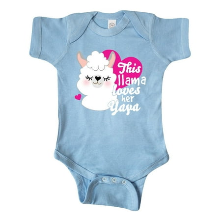 

Inktastic Valentines Day This Llama Loves Her Yaya Gift Baby Girl Bodysuit