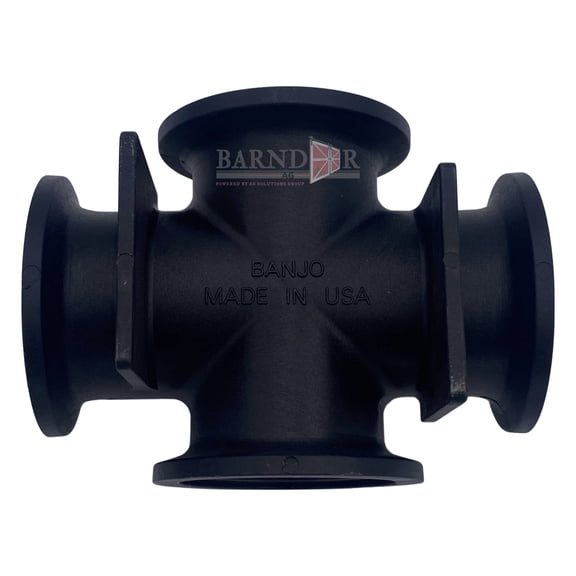 Barndoor Ag Banjo M220CR Manifold Fitting, 2" Full Port Flanged Cross