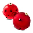thumbnail image 3 of Red Jumbo Bell Shatterproof Christmas Ornaments, 7.87", 2 Count, by Holiday Time, 3 of 6