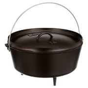 Lodge 14 / 10 Quart Seasoned Cast Iron Deep Camp Dutch Oven