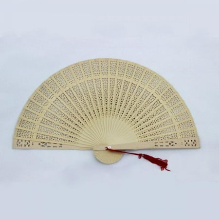 

Clearance!Wood Pocket Folding Hand Held Fans Elegent Home Decor Party Favors Fan