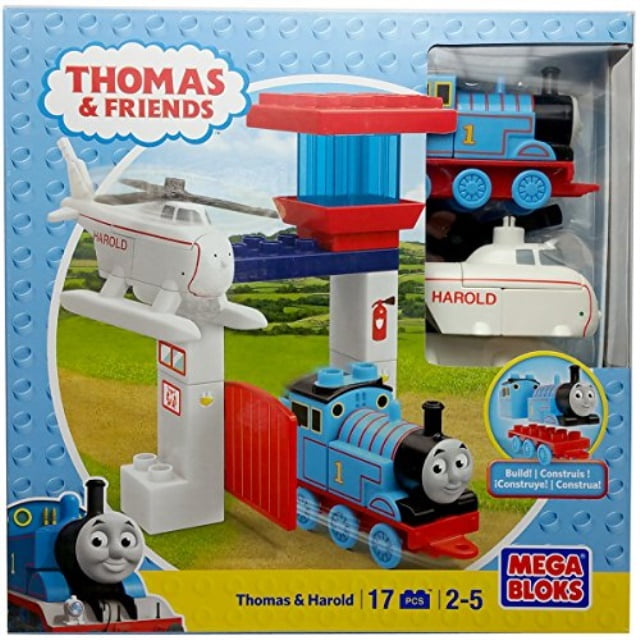 Thomas and Friends Harold The Helico Mega Bloks 17 Piece blocks Set 