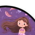 thumbnail image 4 of 36.2 Inch Round Floor Mat Cute Pink Mermaids Carpet Decor Rug for Living Room Bedroom, 4 of 6