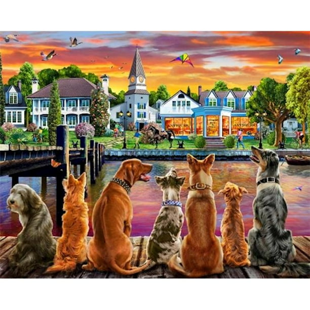 Vermont Christmas Company Dockside Dogs 1000 Piece Jigsaw Puzzle