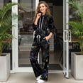 thumbnail image 2 of Renewold Track Suit for Women Set Winter Fashion Outfits High Waisted Pants with Pockets and Sweatshirts 2 Piece Outfits Baggy Tracksuit for Lounge Running, Insects Butterfly Dragonfly Print, L, 2 of 7