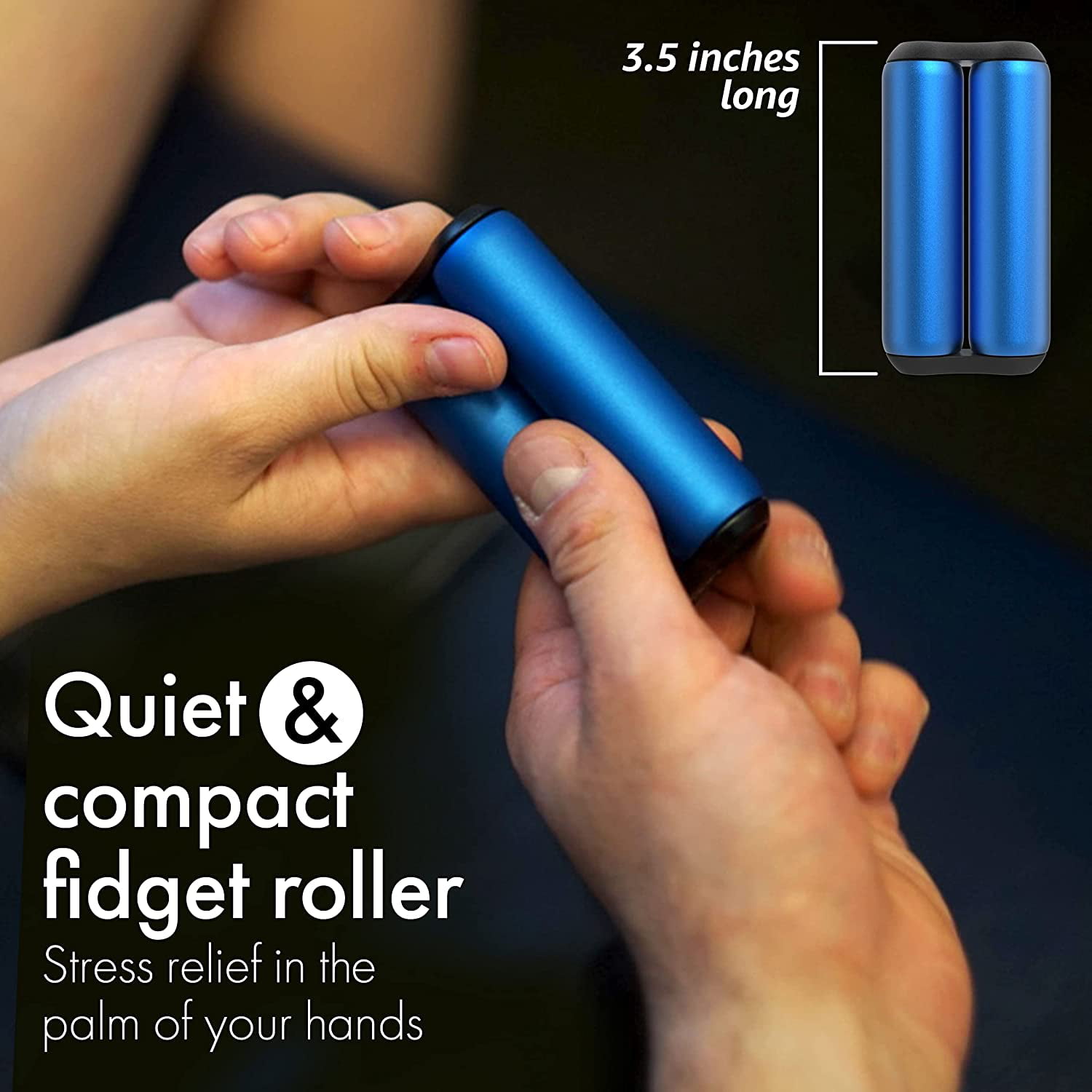 Sapphire ONO Roller - (The Original) Handheld Fidget Toy for Adults | Help  Relieve Stress, Anxiety, Tension | Promotes Focus, Clarity | Compact