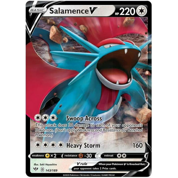 Pokemon Darkness Ablaze Salamence V #143