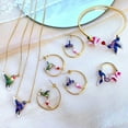 thumbnail image 3 of Cute Lovely Hummingbird Flower Jewelry Sets Women Party Accessories Romatnic Elegant Bird Copper Earring Ring Necklace Bracelet, 3 of 6