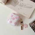 thumbnail image 3 of Compatible with AirPods 1/2 Clear Case,Cute Cartoon Flower Pattern Design with Floral Keychain, Soft TPU Protective Shockproof Case for AirPod 1&2 for Girls Women-Pink, 3 of 6