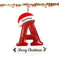 thumbnail image 1 of Adornos navideños personalizados, colgante personalizable con iniciales navideñas y nombre, colgantes para decorar el árbol de Navidad, personaliza tu nombre y adornos navideños con bendiciones, adorn, 1 of 6
