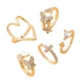 thumbnail image 2 of Fiudx Anillo de Aleación con Diseño de Estrella Brillante de Cinco Puntas, Elegante Color Blanco, Regalo Perfecto para San Valentín, Accesorio de Moda, Ideal para Ocasiones Especiales, Empaque Opp de, 2 of 6