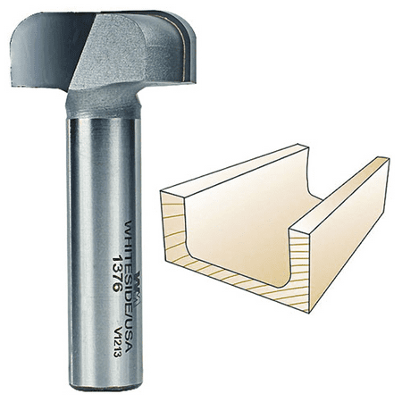 

Whiteside Router Bits 1376 Bowl and Tray Bit with 1/4R 1-1/4-Inch Cutting Diameter and 1/2-Inch Cutting Length