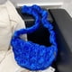 thumbnail image 4 of Bolso bandolera con forma de nube para mujer, bolsos suaves con asa superior, bolsos casuales fruncidos (azul), 4 of 8