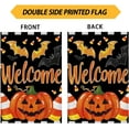 thumbnail image 6 of Welcome Halloween Garden Flag 12X18 Inch Double Side,Pumpkin Jack O Lantern Yard flag,Bat Outside Small Garden Flag Decorative,Outdoor Flag for Holiday Patio Courtyard Lawn, 6 of 6