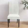 thumbnail image 4 of Dining Chair Covers Set of 4,Abstract Blue Geometric Stripe Universal Stretch Kitchen Seat Covers Parsons Chair Protector Slipcover for Home Restaurant Party Decor,Vintage Striped Beige Back, 4 of 6