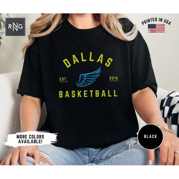 Dallas Women's Basketball Comfort Colors T-Shirt, Wing Basketball Apparel Shirt