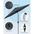 thumbnail image 2 of Outdoor Patio Umbrella With UV Protection - Waterproof 9-Foot Market Umbrella for Garden, Deck, Pool & Backyard, Heavy Duty Aluminum Pole, 2 of 5