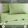 thumbnail image 2 of RV Twin 28” X 80” | 800-TC Organic Cotton Sheet Set 12 inch Deep Pockets - Made for RV Motorhome Bunk Bed - Sage Green Color, 2 of 7