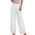 thumbnail image 5 of Sundazz Wide Leg Pants for Women Summer Smocked Waisted Palazzo Pants Baggy Flowy Trousers, XS-XL, 5 of 8
