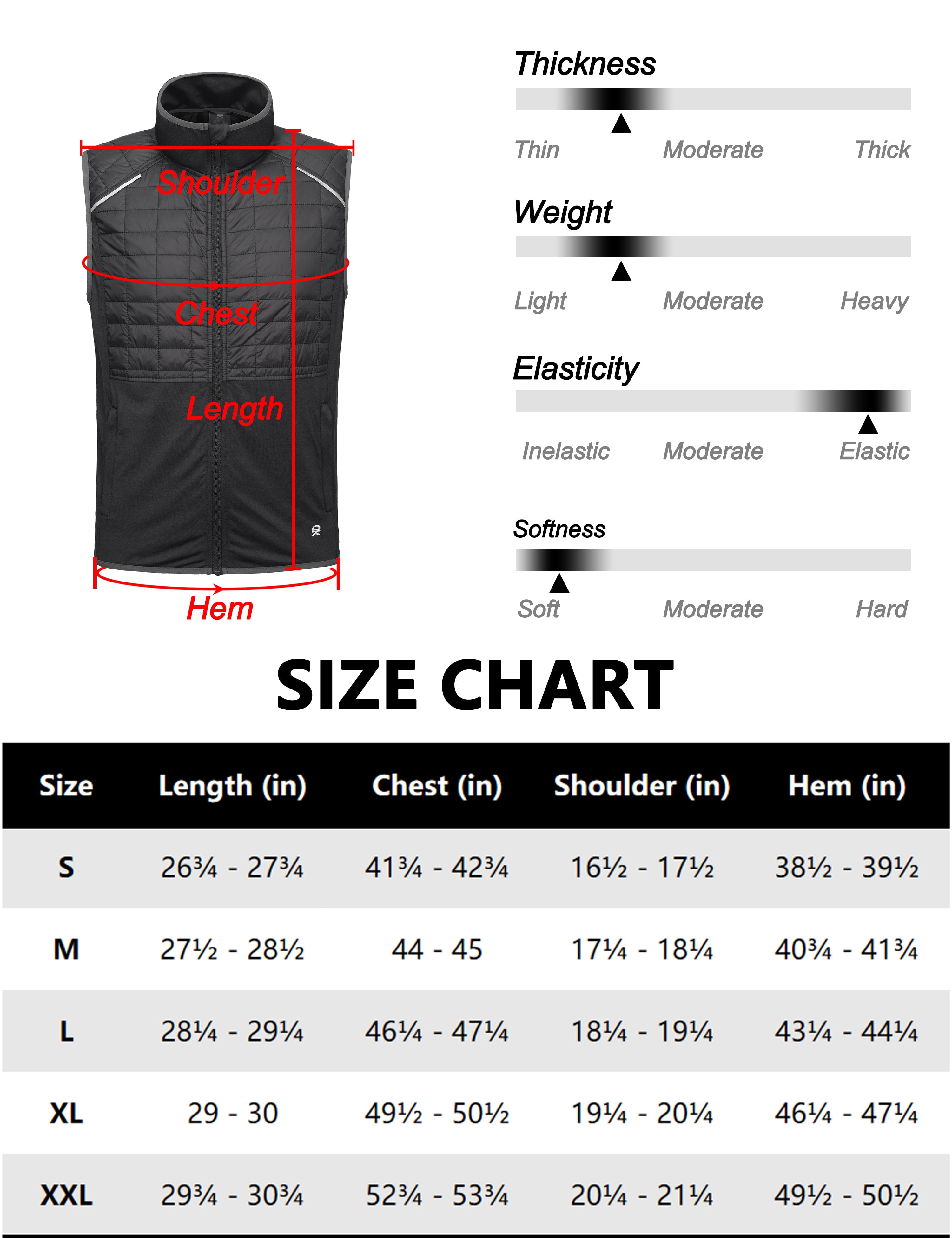 Little Donkey Andy Men's Lightweight Golf Vest Warm Outdoor Sleeveless Jacket for Hiking Travel Running Casual Black M