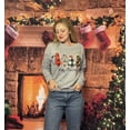 thumbnail image 5 of VILOVE Women Merry Christmas Sweatshirt Plaid Leopard Tree Graphic Long Sleeve Pullover Xmas Lightweight Holiday Tee Tops, 5 of 8