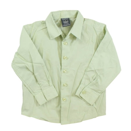 

Pre-owned Perry Ellis Portfolio Boys Green Button Down Long Sleeve size: 4T