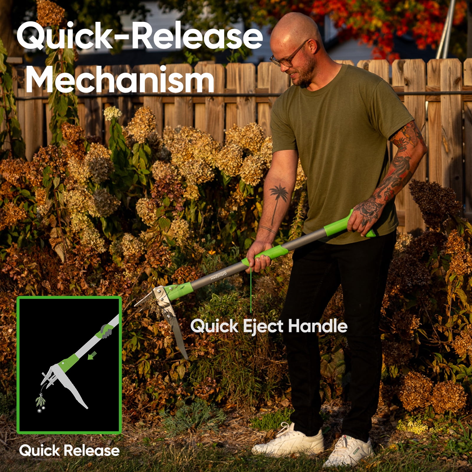 Grootpow Weed Puller + Hand Weeder - Bundle Stand Up Weed Puller & Hand Weeder Tool for The Easiest & Most Effective Weed Removal