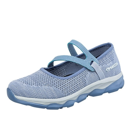 

Sneakers for Women Ladies Fashion Colorblock Mesh Breathable Non Slip Soft Sole Casual Sneakers Womens Sneakers Mesh Blue 41