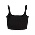 thumbnail image 2 of MSJUHEG Womens Tops Body Suit Fashion Women Sleeveless Casual Vest Ladies Chest Pad Movement Short Tank Tops Camisole Tops For Women Black M, 2 of 2
