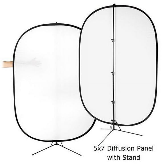 Fotodiox Pro 5x7ft Collapsible Soft Diffuser Panel Kit with Stand, for Outdoor and Studio Lighting