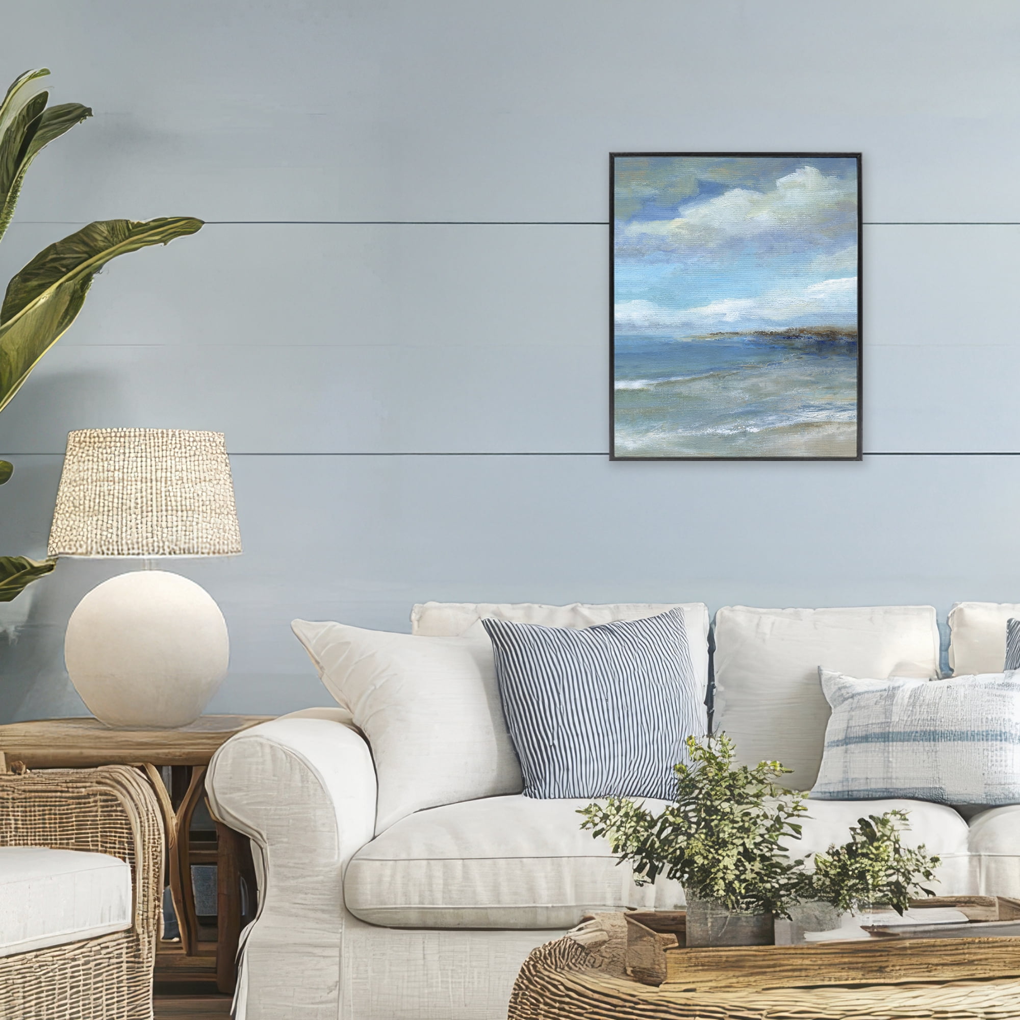 Stupell Industries Shore's Calm Breeze Black Framed Giclee Art, design by Carol Robinson