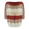 thumbnail image 5 of MESSUEN Off the Shoulder Sweater Striped Sweater Short Sleeve Sweater for Women Basics Tops Basics Womens Tops Basic Crop Top Womens Tops Dressy Wine M, 5 of 6
