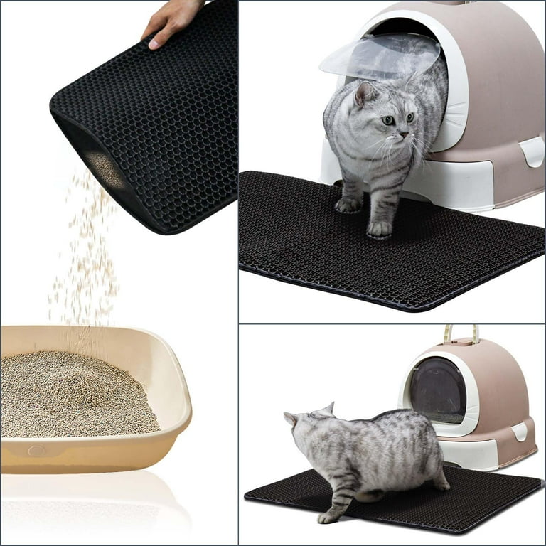 Cat Litter Mat for Pet Kitty Litter Box,Waterproof Cat Mat