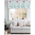 thumbnail image 5 of Blue Pink Green Floral Curtain Valances for Windows, Seasonal Botanical Blooms Kitchen Valance Window Treatment, Light Filtering Block Curtains for Bathroom/Bedroom/Living Room 42'' x 12'', 5 of 9