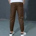 thumbnail image 5 of Y2K Pants - Boys Casual Pants Elastic Waist Drawstring Loose Fit Tapered Joggers Sweatpants for Kids Comfortable Long Pants for Daily Wear - Boys Pants,Girls Pants,Color:Coffee,Size:10-11 Years, 5 of 8