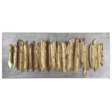 Maklaine Metal Wall Decor in Antique Gold