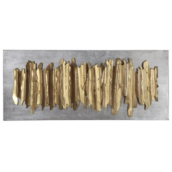 Maklaine Metal Wall Decor in Antique Gold