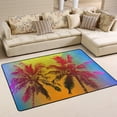thumbnail image 2 of SKYSONIC Tropical Sunset Sunrise Area Rug Pad 24x36 Inch 100% Light Weight Polyester Fabric for Living Bedroom, 2 of 6