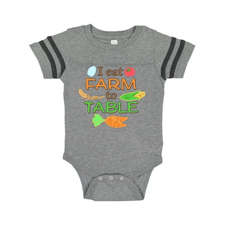

Inktastic I Eat Farm to Table Gift Baby Boy or Baby Girl Bodysuit