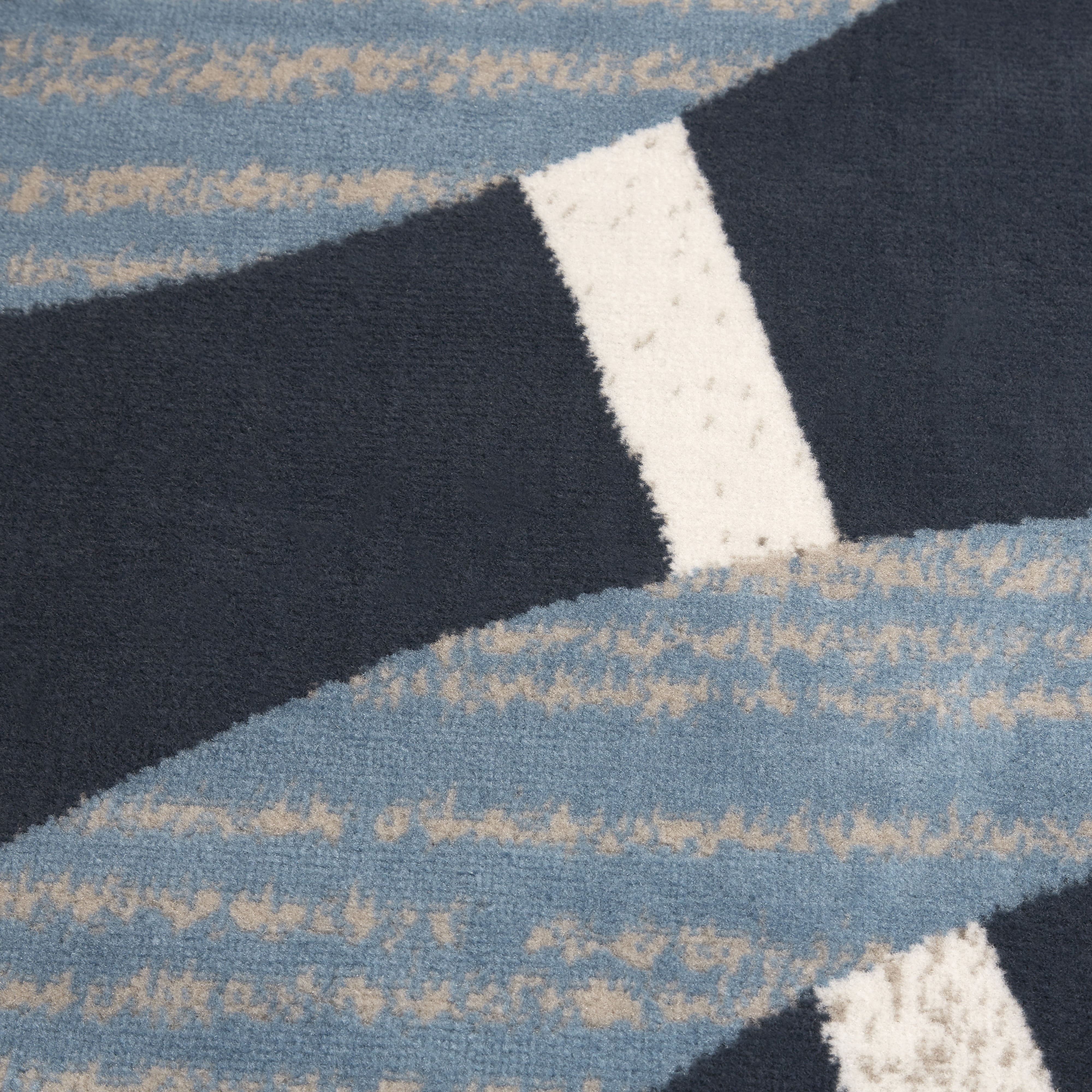 Home Dynamix Premium Indus Contemporary Geometric Area Rug, Dark Blue/Blue, 3'7"x5'2"
